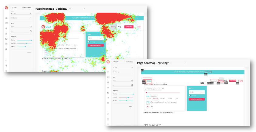 Graphic presenting two different kinds of heatmaps