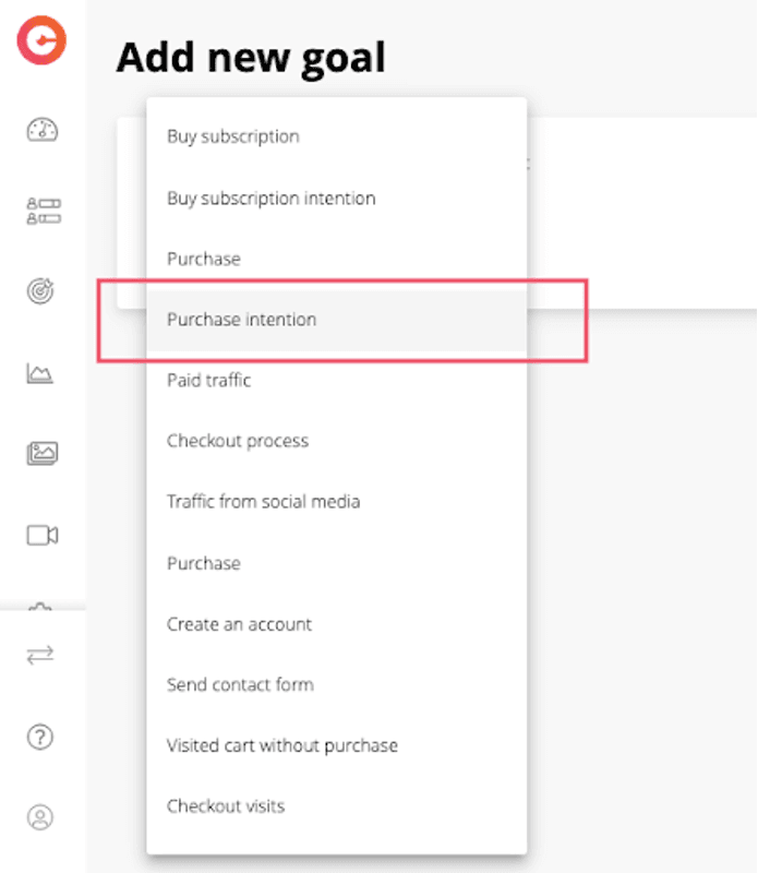 Measuring purchase intent as a goal in cux