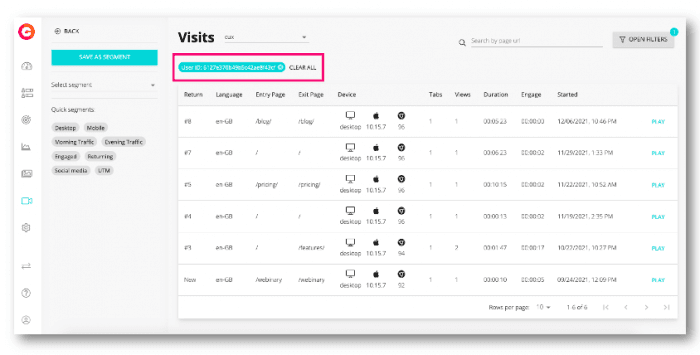 User Activity Tracking