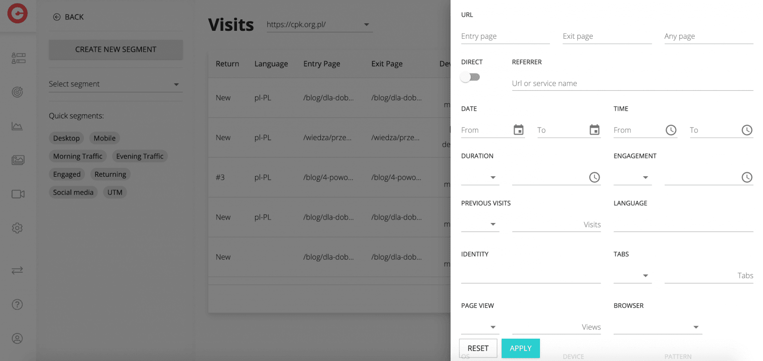 Filtering recordings in CUX