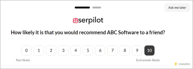 Userpilot nps survey